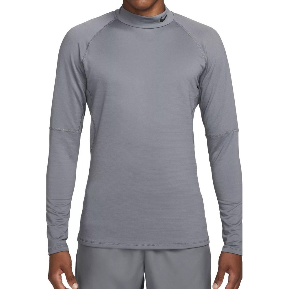 Nike Men's Pro Dri-FIT Warm Mock Neck Long Sleeve Shirt Smoke Grey S